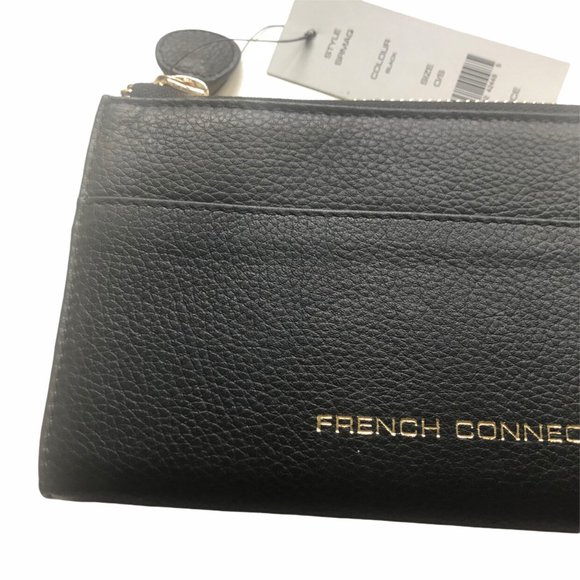 NWT French Connection Vegas Leather Zip Card Purse - Picture 2 of 5